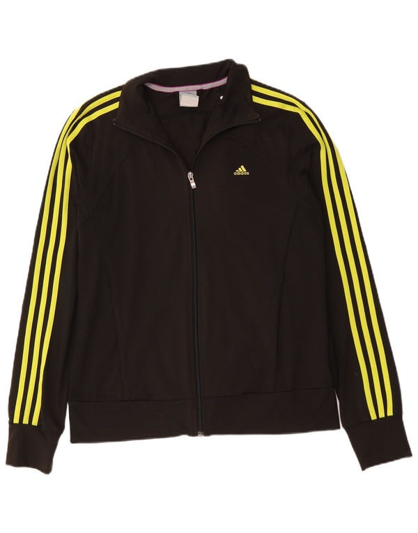 Giacca da tuta da donna Adidas UK 12/14 Medium Nero Poliestere