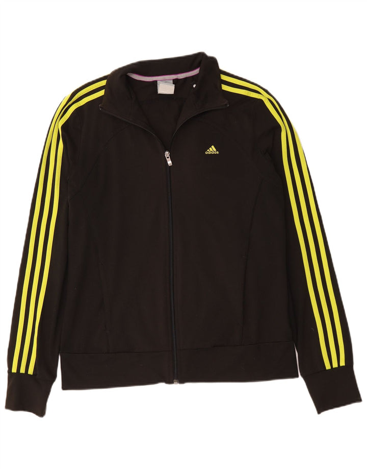 Giacca da tuta da donna Adidas UK 12/14 Medium Nero Poliestere