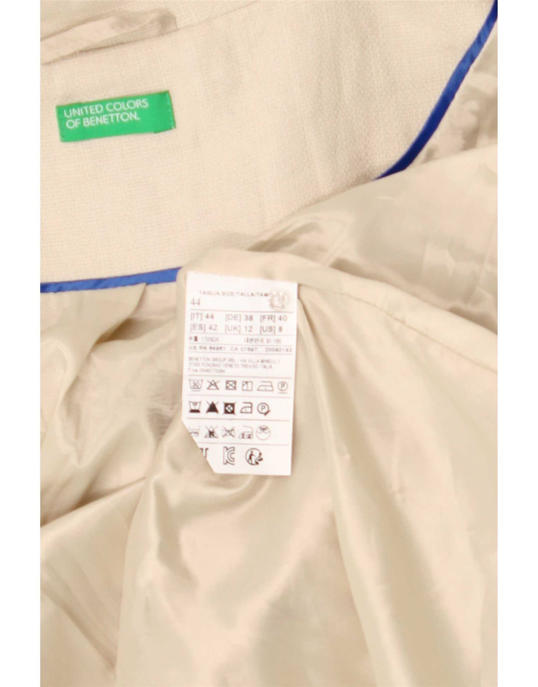 Cappotto da donna Benetton UK 12 Lino beige medio