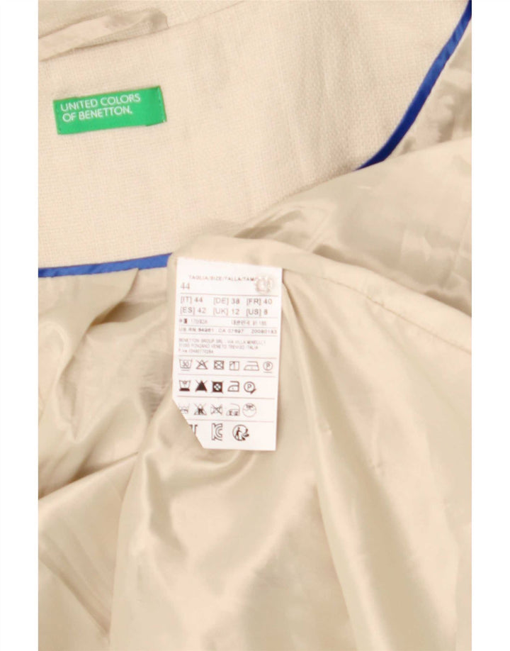 Cappotto da donna Benetton UK 12 Lino beige medio