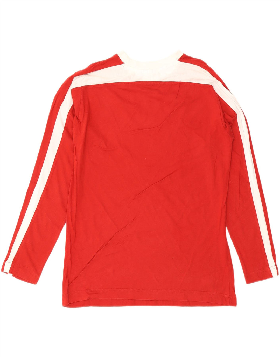 PUMA Top grafico da uomo a maniche lunghe rosso medio color block