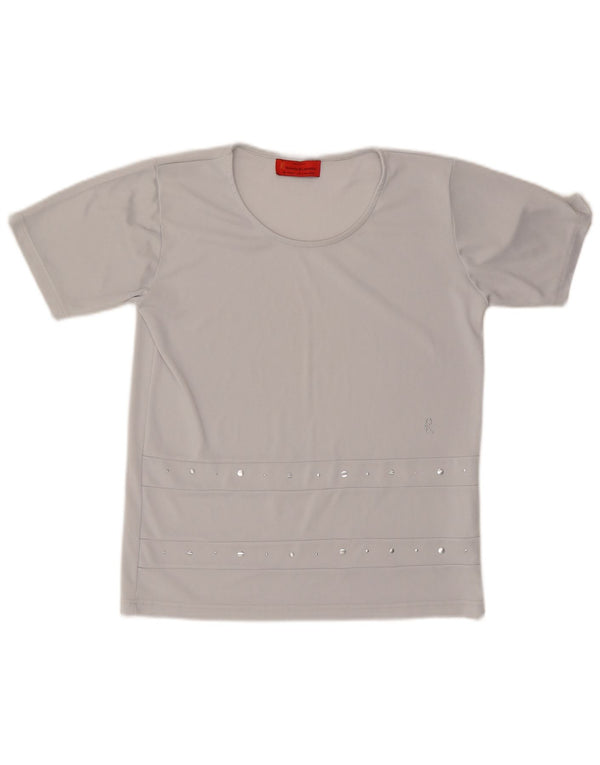 ROBERTA DI CAMERINO T-shirt da donna Top UK 14 Poliestere grigio medio