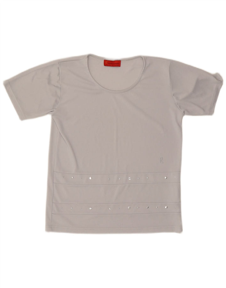 ROBERTA DI CAMERINO T-shirt da donna Top UK 14 Poliestere grigio medio