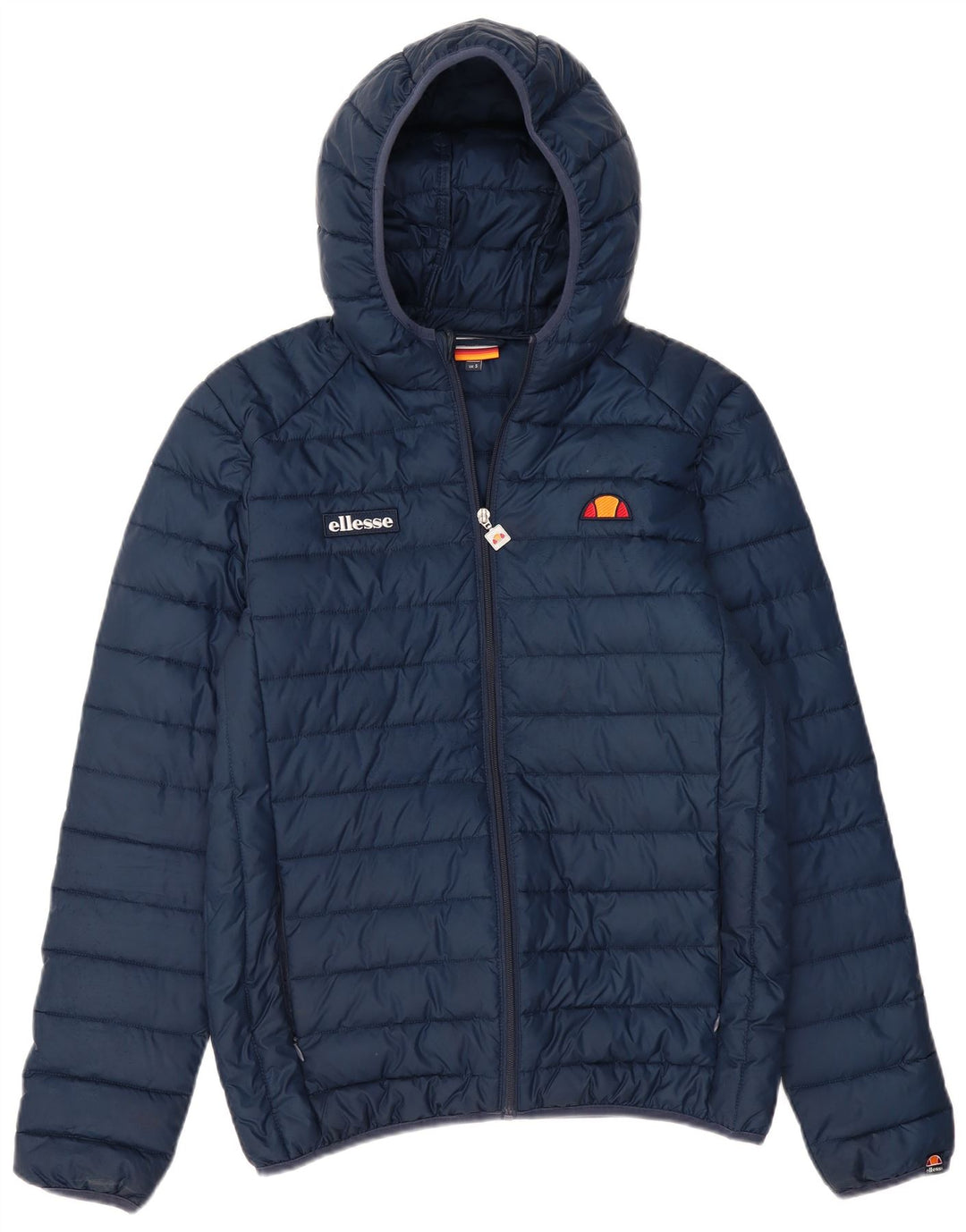 ELLESSE Giacca imbottita con cappuccio da uomo UK 36 Small Poliestere blu navy