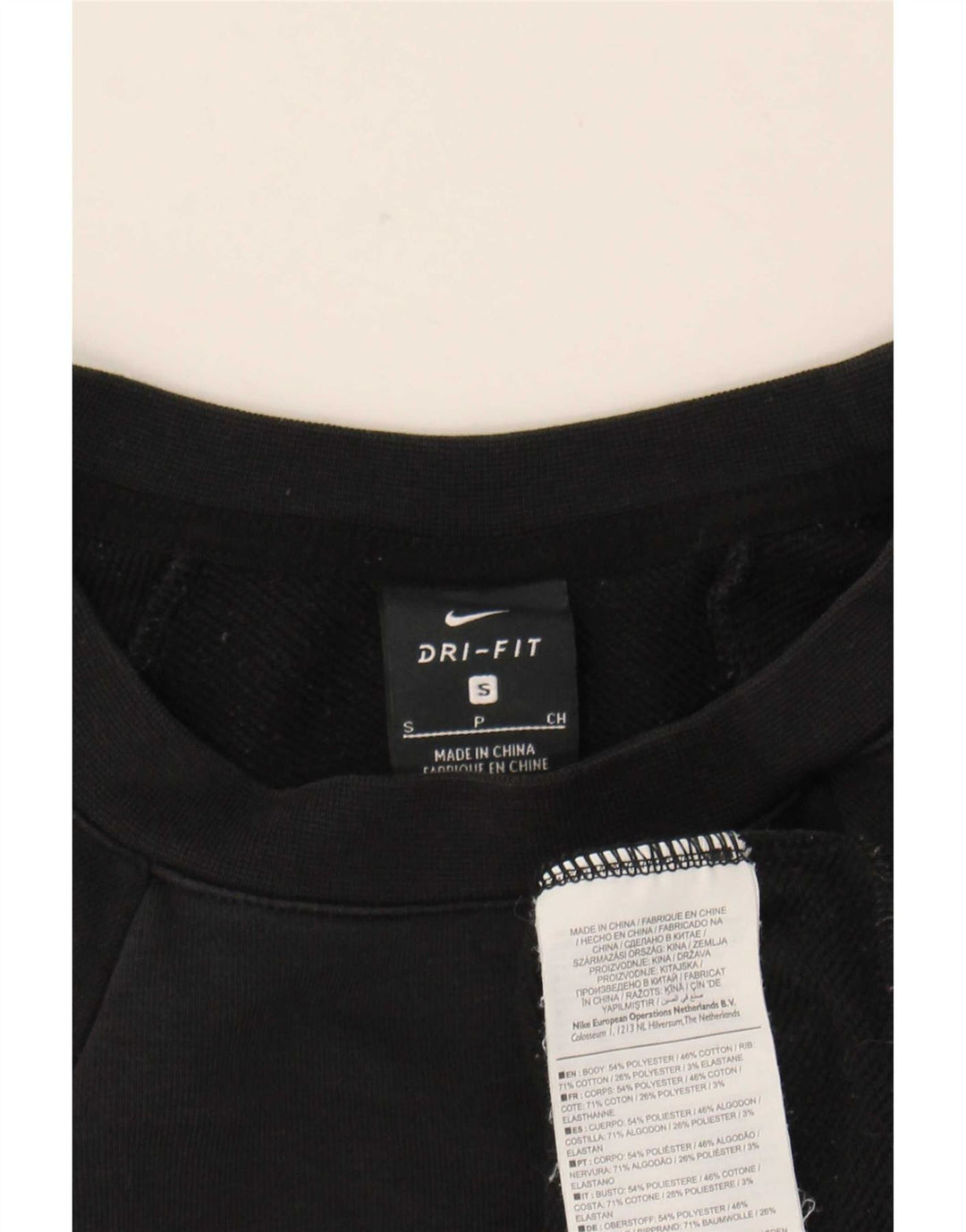Felpa oversize con grafica Nike Dri Fit da donna UK 10 piccola nera