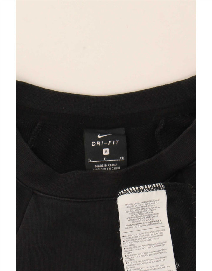 Felpa oversize con grafica Nike Dri Fit da donna UK 10 piccola nera