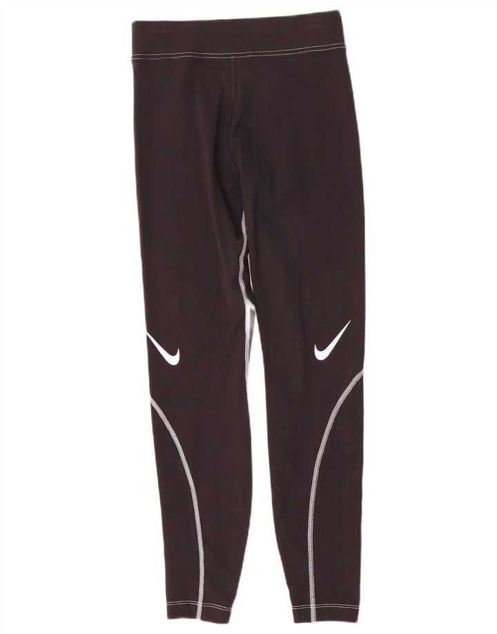 Leggings grafici da donna Nike UK 10 piccoli cotone nero