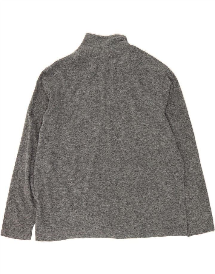 EDDIE BAUER Mens Zip Neck Fleece Jumper XL Grey Polyester Vintage Eddie Bauer and Second-Hand Eddie Bauer from Messina Hembry 