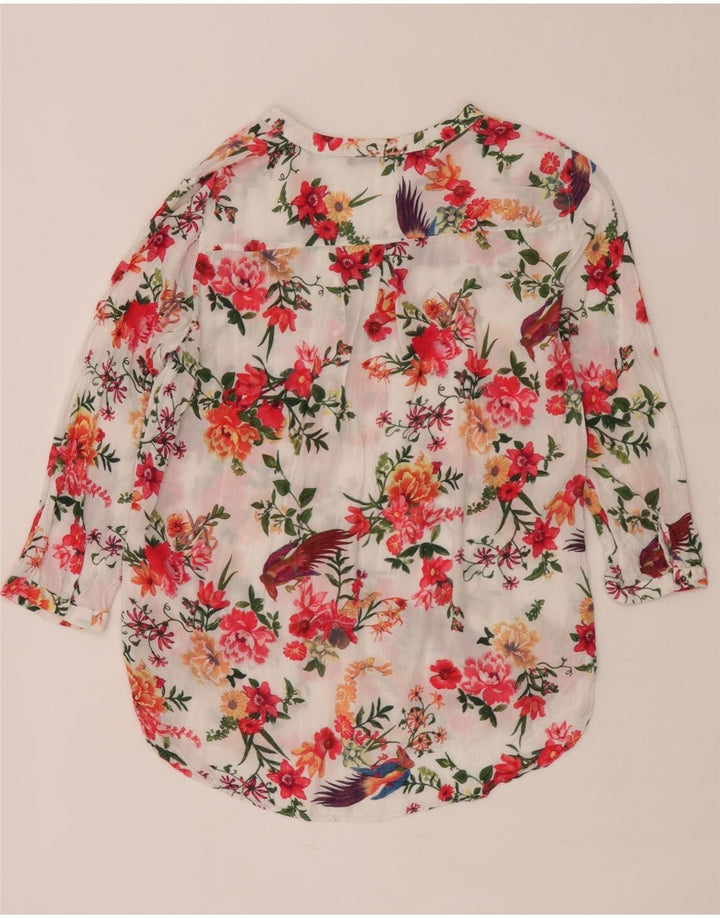 Top Zara da donna con maniche a 3/4, taglia UK 12, medio, multicolore, floreale