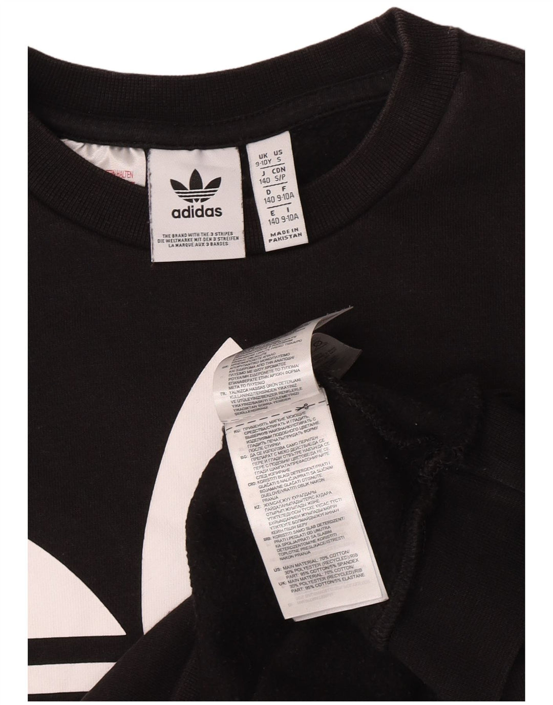 Felpa grafica Adidas da ragazzo 9-10 anni in cotone nero