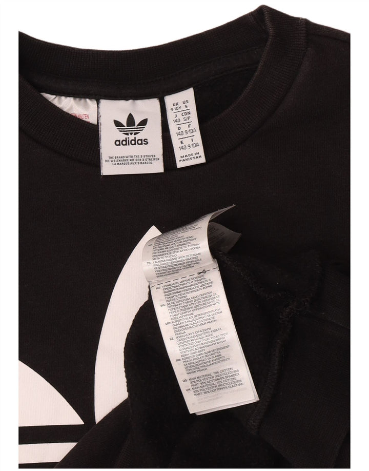 Felpa grafica Adidas da ragazzo 9-10 anni in cotone nero
