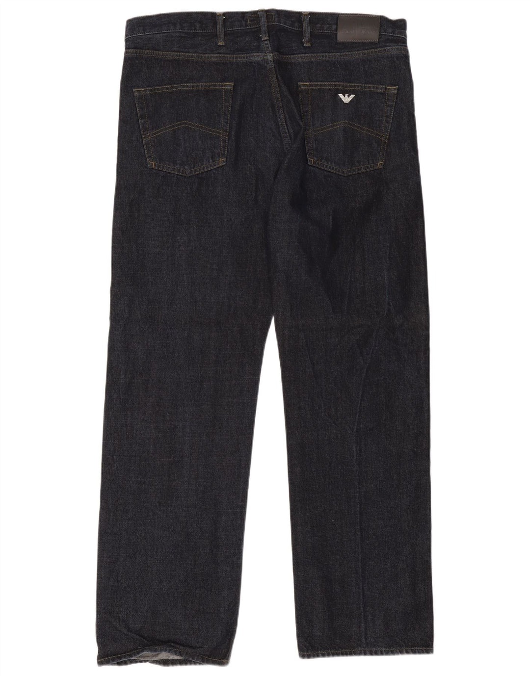 Jeans dritti da uomo Armani W40 L32 in cotone blu navy