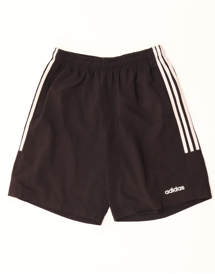 Pantaloncini sportivi da uomo Adidas grandi in poliestere nero