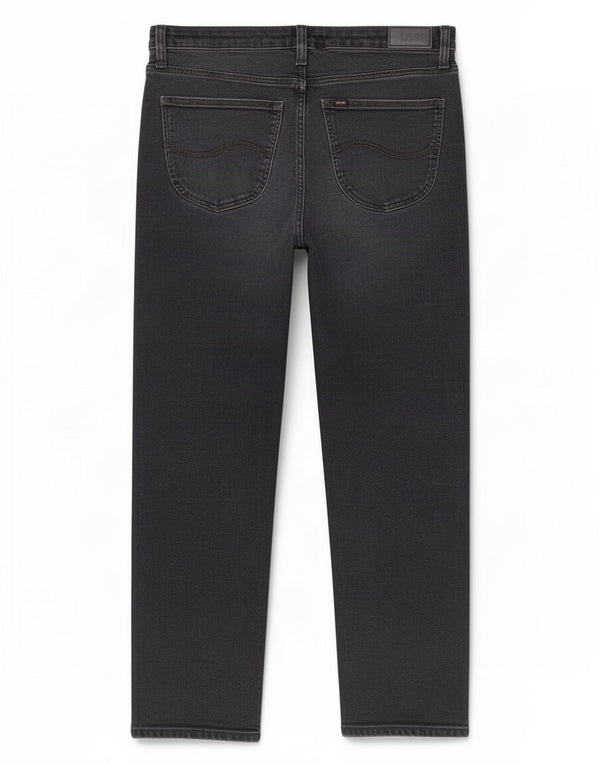 Jeans dritti Carol da donna Lee W32 L26 cotone grigio