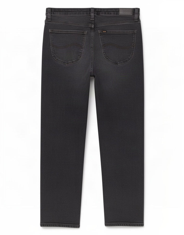 Jeans dritti Carol da donna Lee W32 L26 cotone grigio