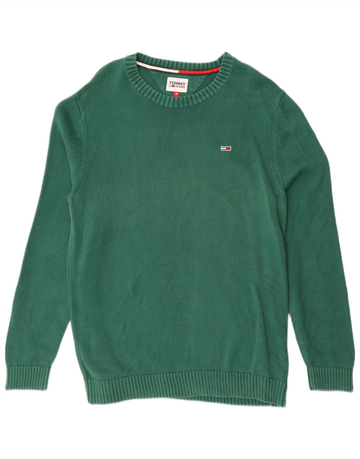 TOMMY HILFIGER Maglione girocollo da uomo in cotone verde medio