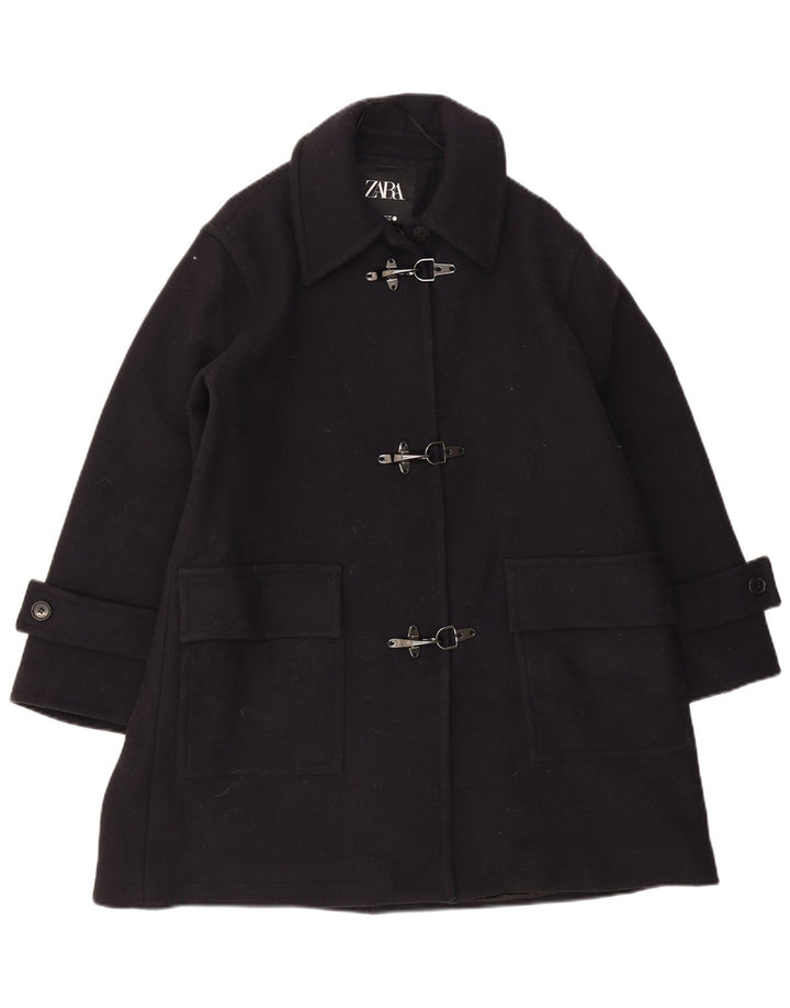 Soprabito oversize da donna Zara UK 10 piccolo in lana blu navy