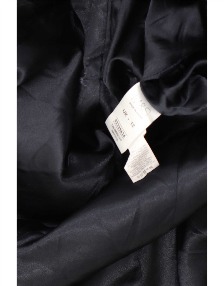 Cappotto da marinaio doppio petto da donna Marks & Spencer UK 12 medio in lana blu navy