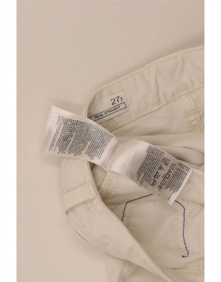 Jeans dritti da donna Gap W27 L28 cotone bianco