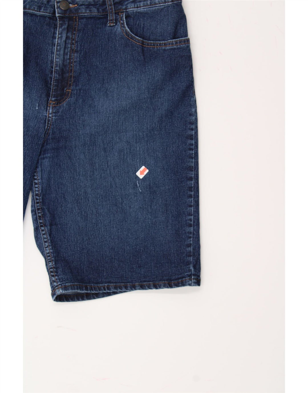 LEE Womens Riders Mid Rise Bermuda Denim Shorts W34 Large Blue Vintage Lee and Second-Hand Lee from Messina Hembry 