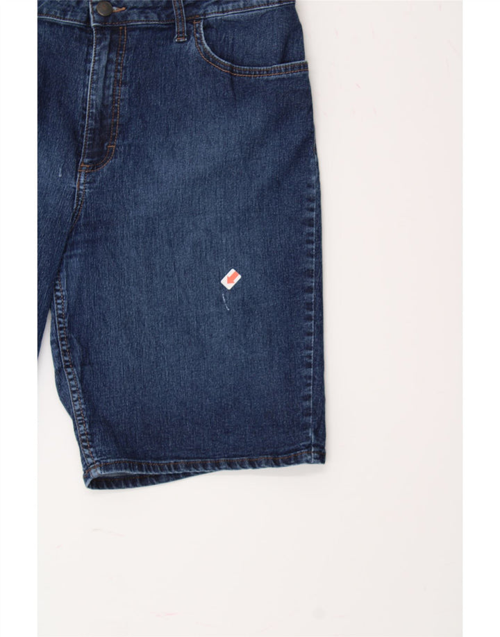 LEE Womens Riders Mid Rise Bermuda Denim Shorts W34 Large Blue Vintage Lee and Second-Hand Lee from Messina Hembry 
