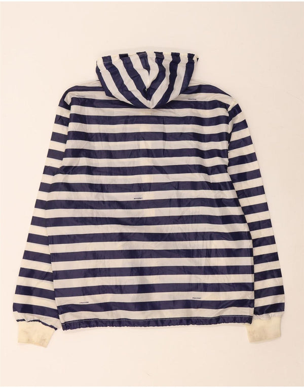 INVICTA Giacca antipioggia da uomo con cappuccio UK 40 Grande poliestere a righe blu navy