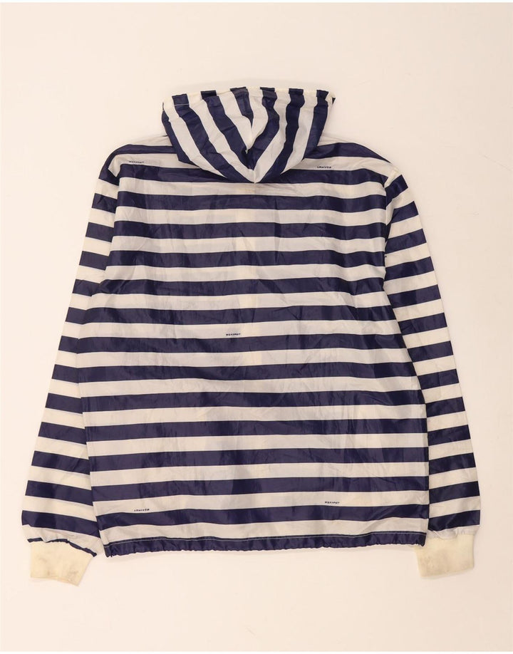 INVICTA Giacca antipioggia da uomo con cappuccio UK 40 Grande poliestere a righe blu navy