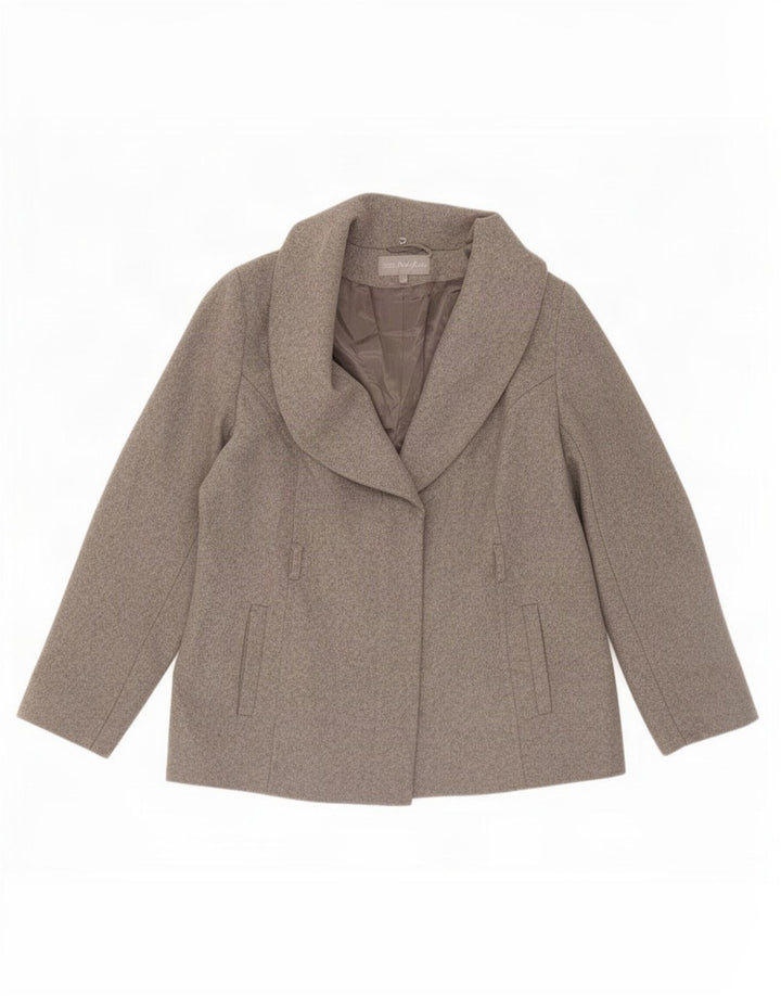 Giubbotto bomber Portfolio da donna Marks & Spencer UK 18 XL grigio lana vergine