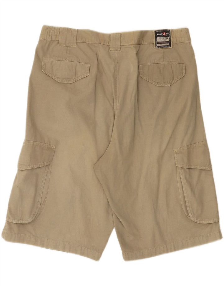Pantaloncini cargo da uomo MURPHY & NYE W38 XL Cotone beige