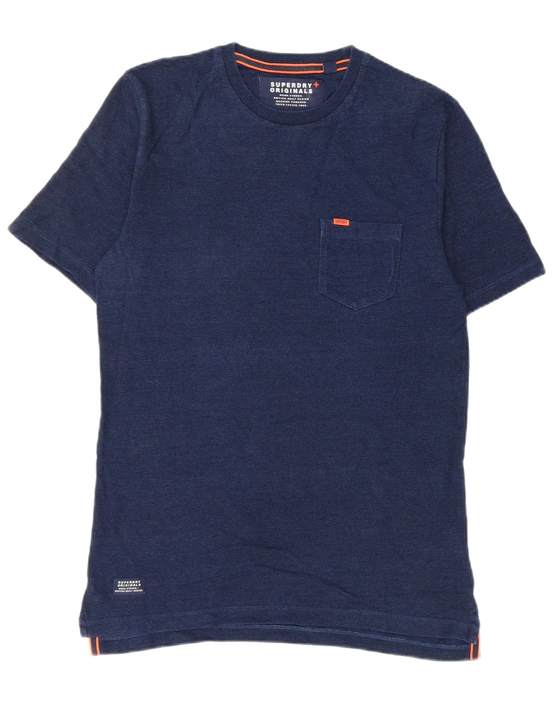 T-shirt da uomo Superdry Top Small in cotone blu navy