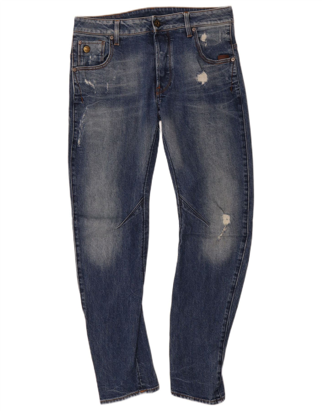 Jeans slim invecchiati da uomo G-Star W29 L30 cotone blu