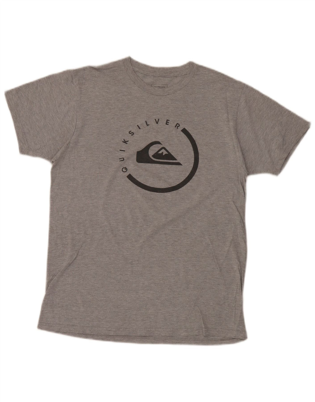 T-shirt grafica da uomo con vestibilità regolare Quiksilver Top in cotone mélange grigio medio