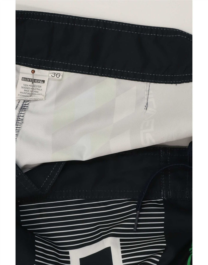 Quiksilver Pantaloncini da bagno grafici da uomo di grandi dimensioni geometrici multicolori