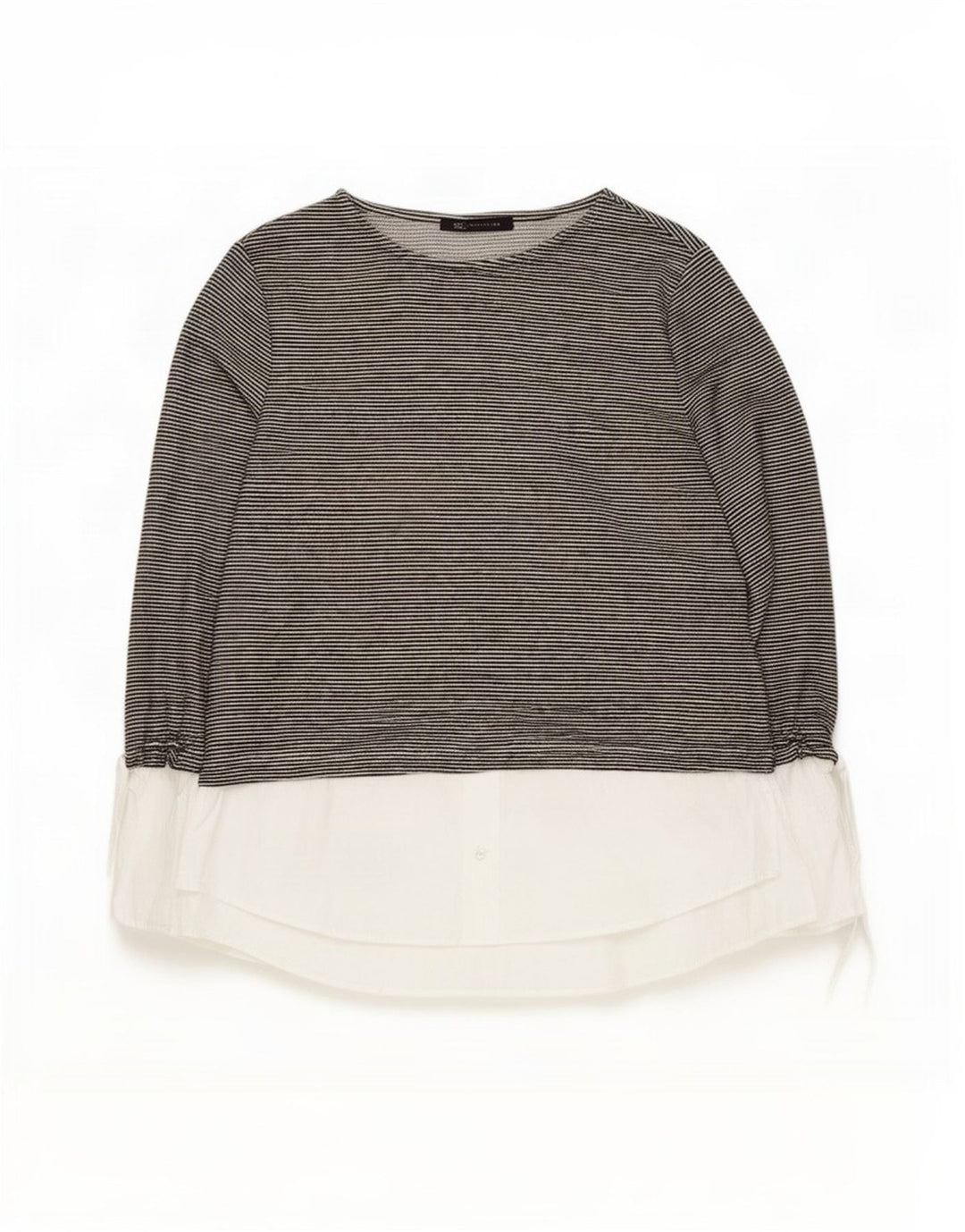 Camicetta a maniche lunghe da donna Marks & Spencer UK 12 Grigio medio a righe