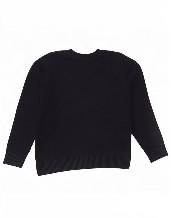 Maglione maglione girocollo da uomo Gant XL in cotone blu navy