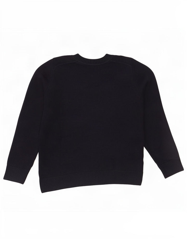 Maglione maglione girocollo da uomo Gant XL in cotone blu navy