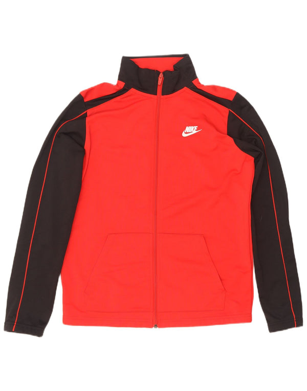 Giacca da tuta Nike da ragazzo, 13-14 anni, XL, in poliestere color block rosso