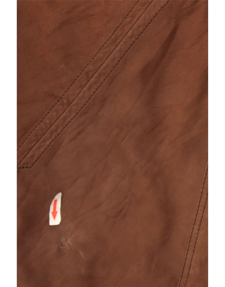 Giacca in pelle robusta da uomo Henry Cottons IT 50 grande in pelle marrone