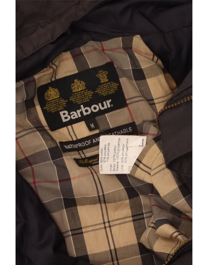 Giacca impermeabile con cappuccio da uomo Barbour UK 38 cotone medio blu navy