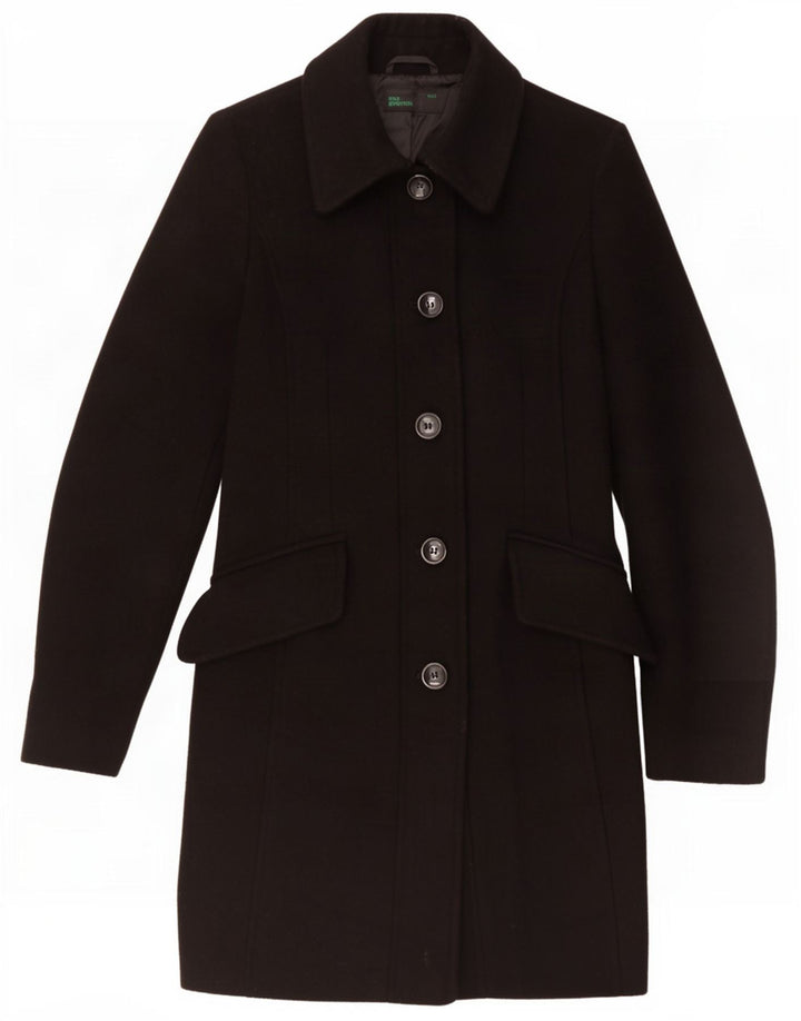 Cappotto da donna Benetton UK 6 XS in lana nera