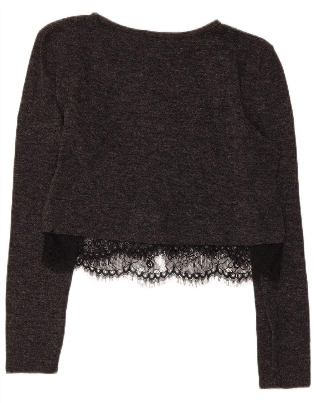 Top corto da donna Zara a maniche lunghe UK 12 Grigio medio