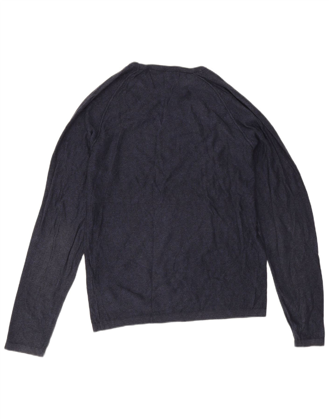 Jack & Jones Top da uomo a maniche lunghe piccolo in cotone blu navy