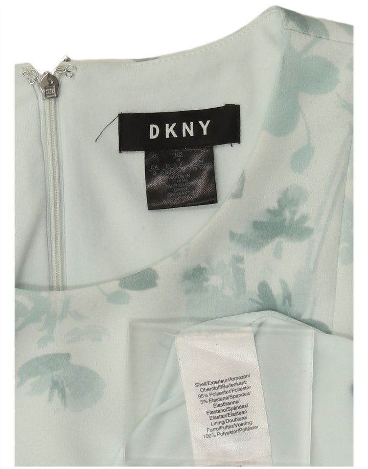 Abito a trapezio senza maniche da donna Dkny EU 40 Poliestere floreale verde medio