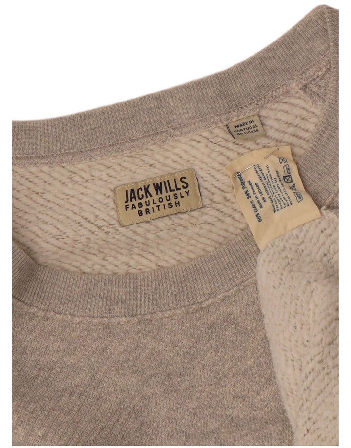 Felpa da uomo Jack Wills Maglione in cotone color block grigio medio