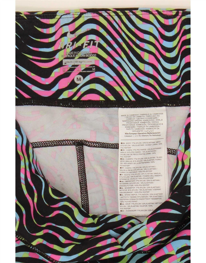 Leggings Nike Dri Fit da donna UK 12 nylon a righe multicolore medio