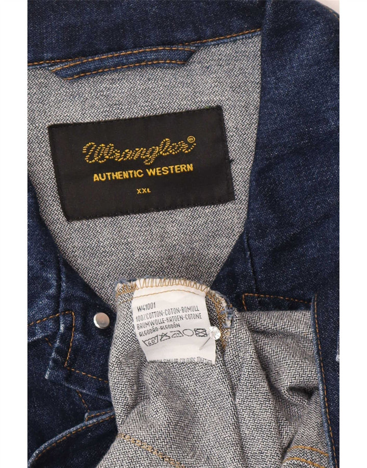 Giacca di jeans da uomo Wrangler UK 44 2XL Cotone blu