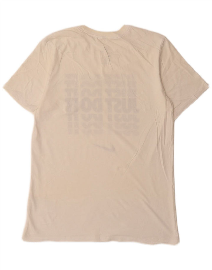 T-shirt grafica Nike da uomo con taglio atletico, cotone bianco sporco medio