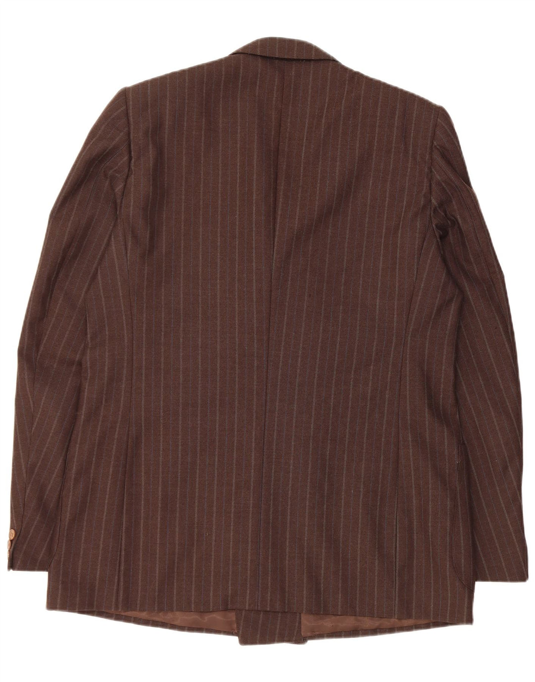 Giacca blazer doppiopetto vintage da uomo IT 54 2XL a righe marroni