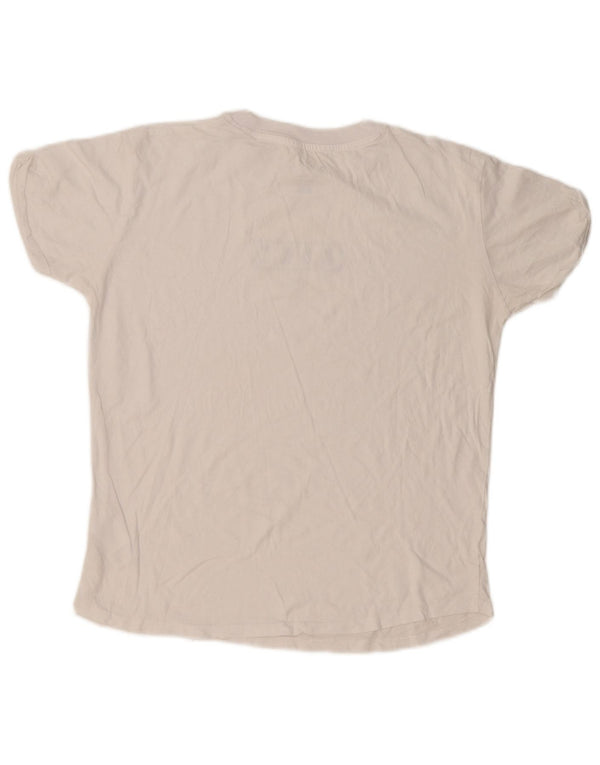 T-shirt grafica da donna Roxy Top UK 16 grande cotone bianco