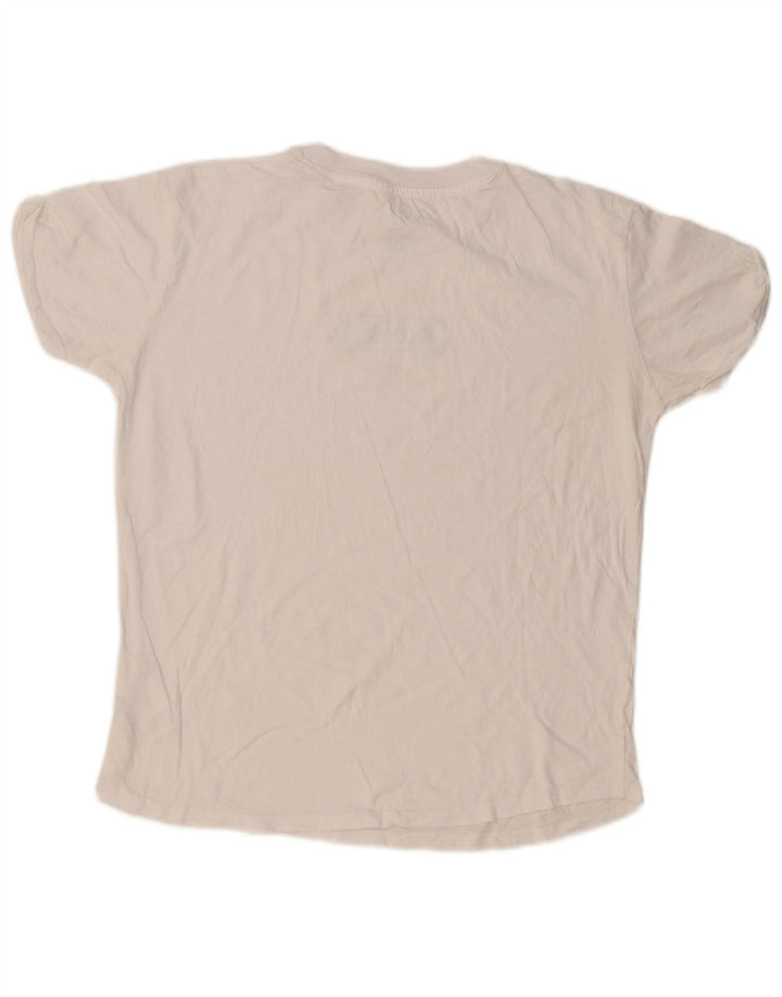T-shirt grafica da donna Roxy Top UK 16 grande cotone bianco